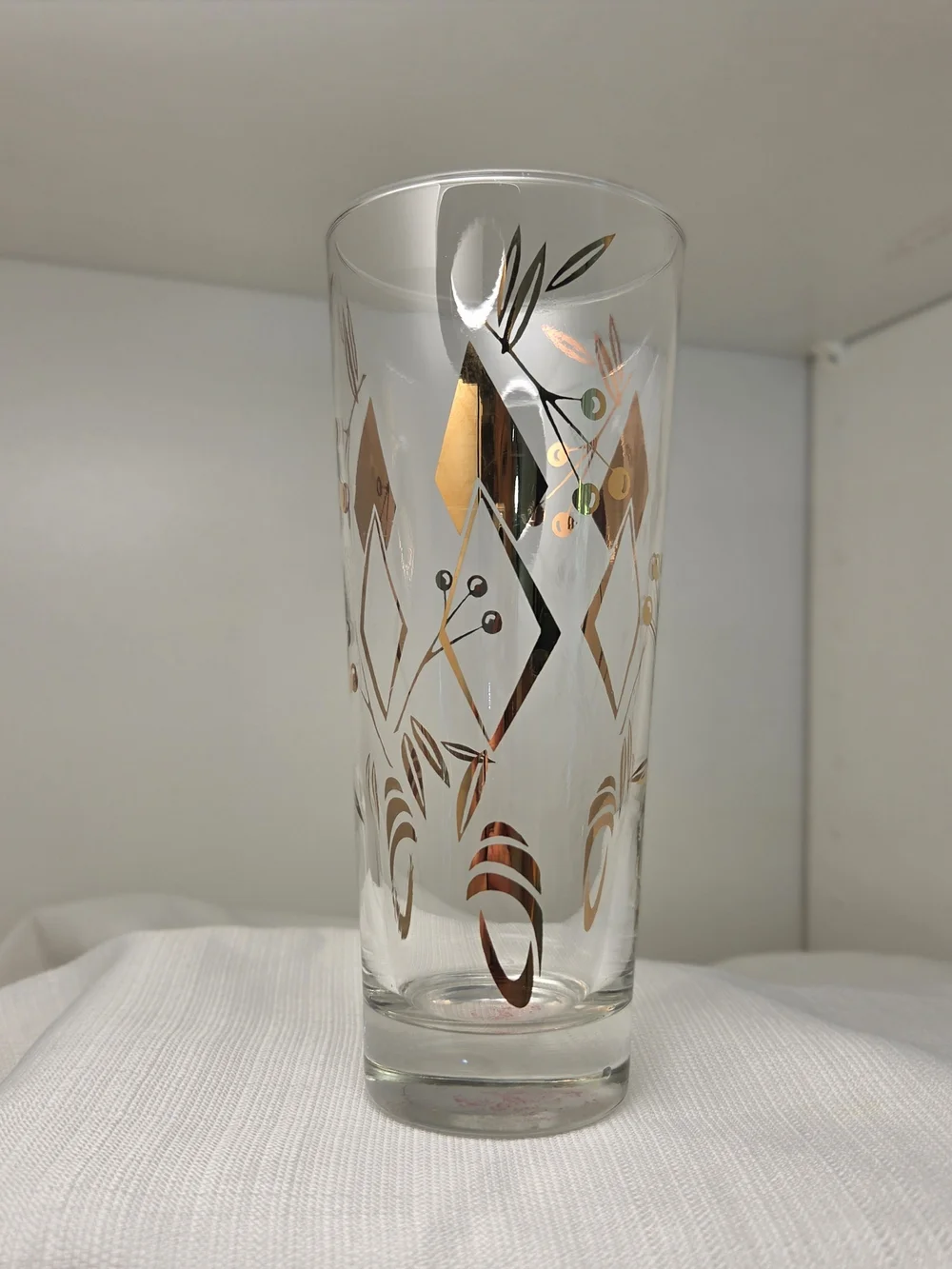 Pristine Vintage MCM Atomic Geometric Gold Highball Glasses - Set of 6  7